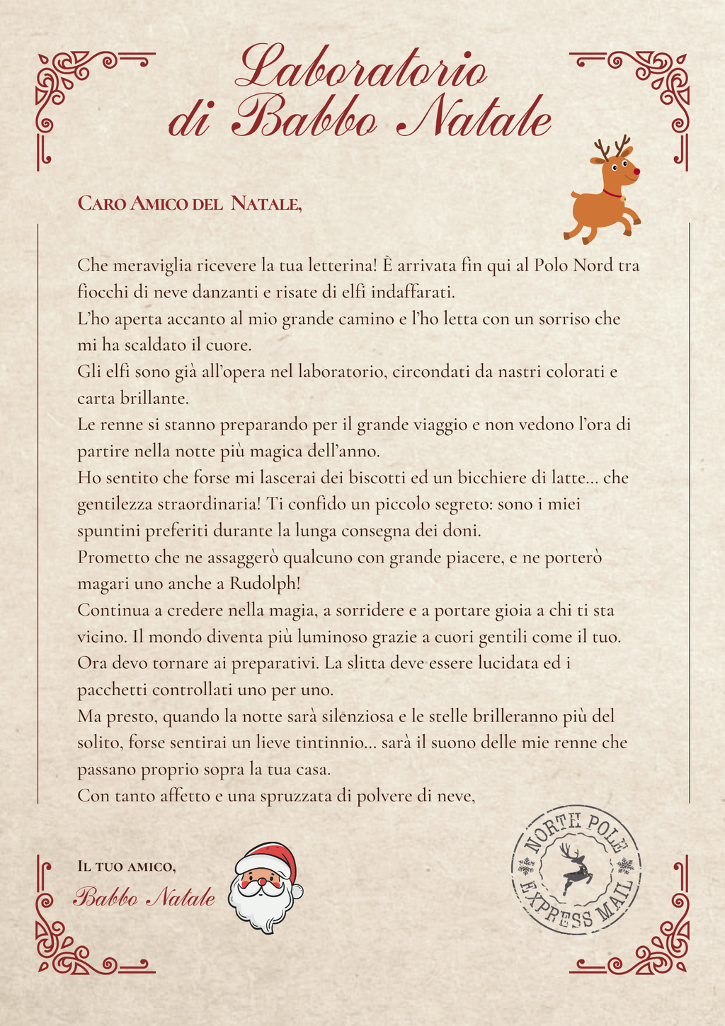 Kit Magico di Natale: Lettera da personalizzare e colorare + risposta speciale di Babbo Natale DOWNLOAD IMMEDIATO