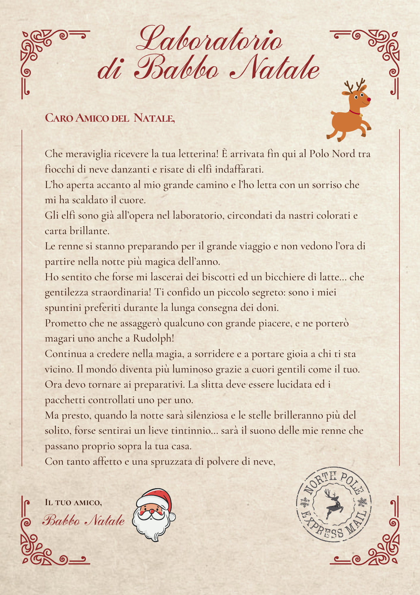 Kit Magico di Natale: Lettera Personalizzabile da Colorare + Risposta Speciale di Babbo Natale DOWNLOAD IMMEDIATO