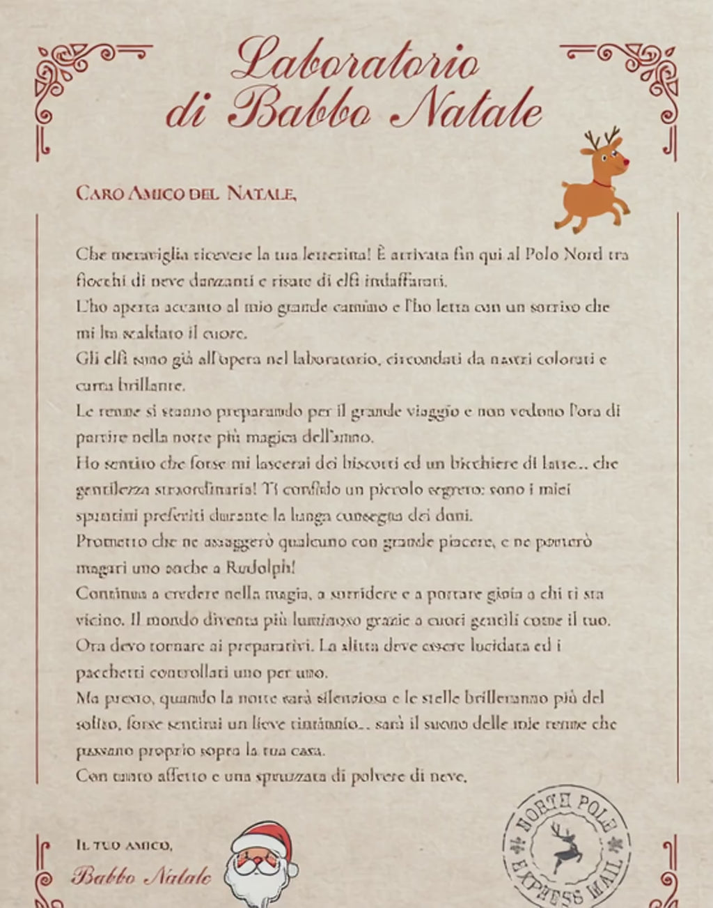 ITA-Kit Magico di Natale: Lettera da personalizzare e colorare + risposta speciale di Babbo Natale DOWNLOAD IMMEDIATO